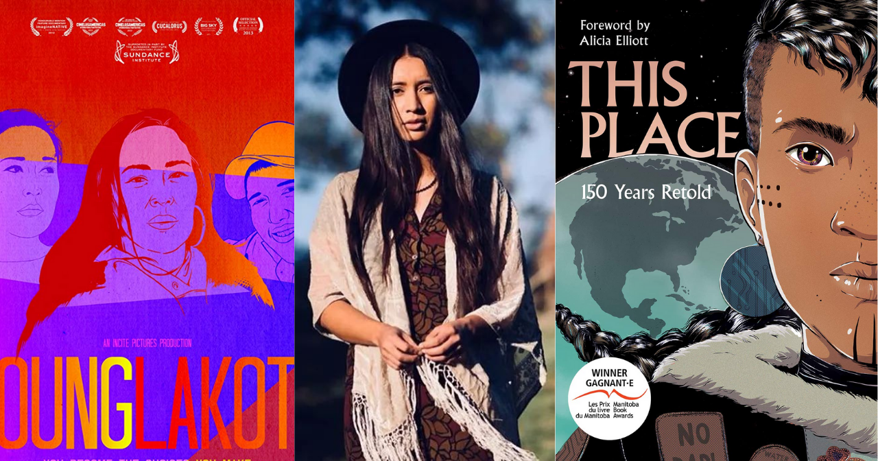 Images of three people/media featured in the blog: Young Lakota, This People, and Raye Zaragoza.