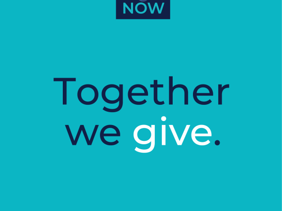 A graphic that reads, "Giving Tuesday NOW. Together we give."