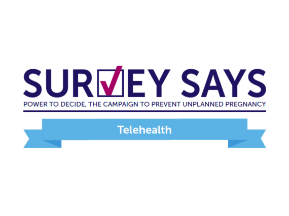 The words, "Survey Says: Telehealth" 