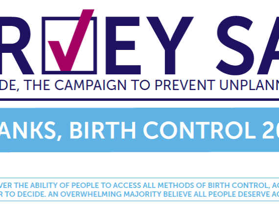 A graphic which reads, "Survey Says, Thanks, Birth Control 2021."
