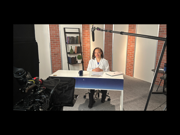 Dr. Raegan, CEO of Power to Decide films a video combating mis- and disinformation about birth control.